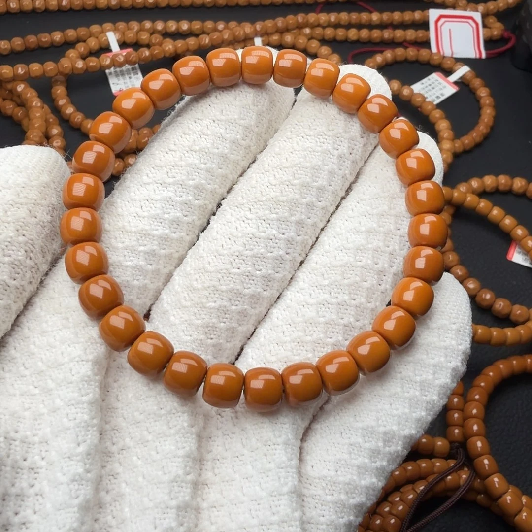 手串橄榄核老挝橄榄核核尖老型单圈7.5mm