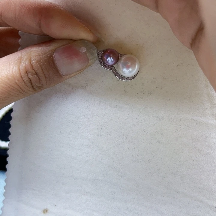 淡水珍珠颈饰银S925镶嵌