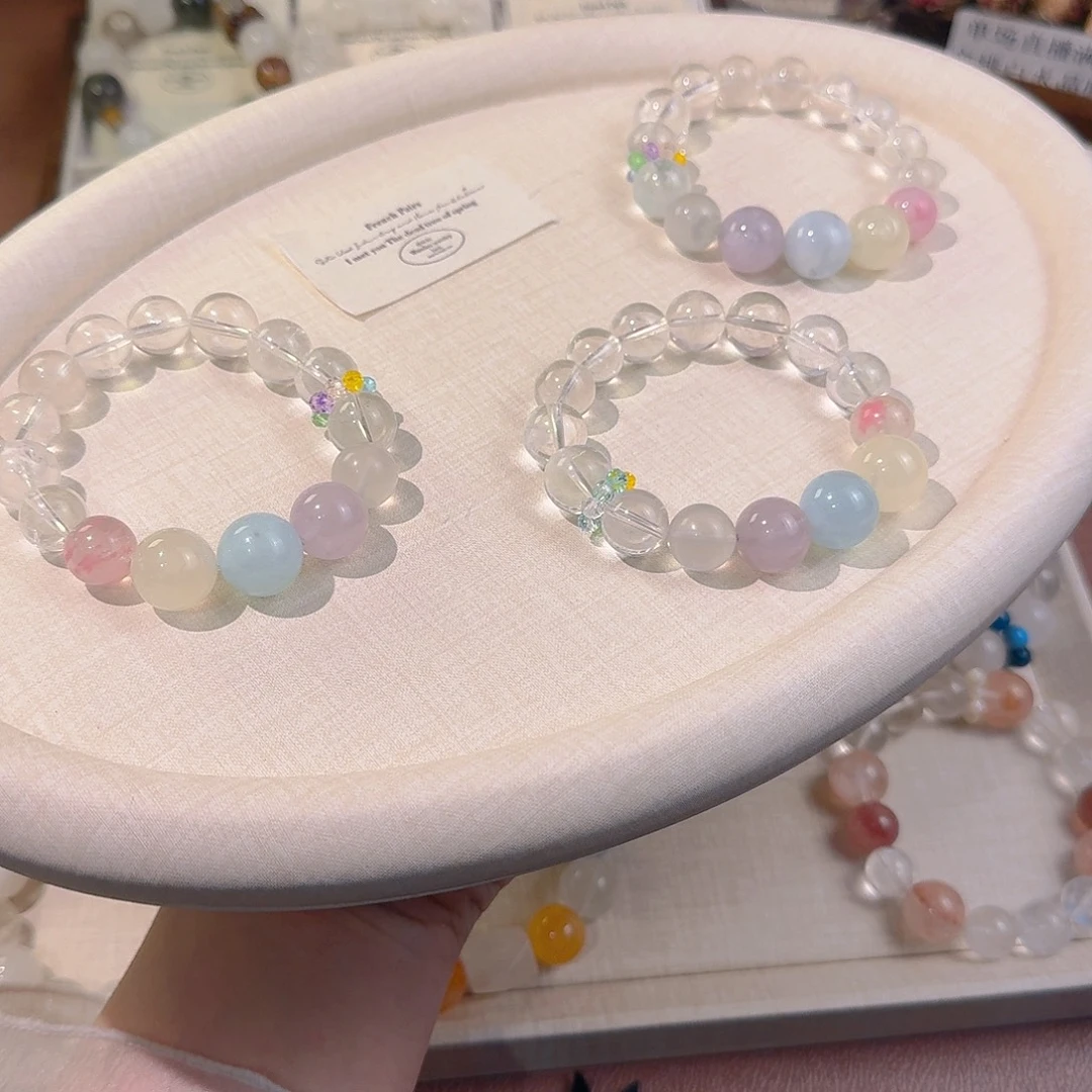 水晶手链合金天然水晶手串多样性发其一