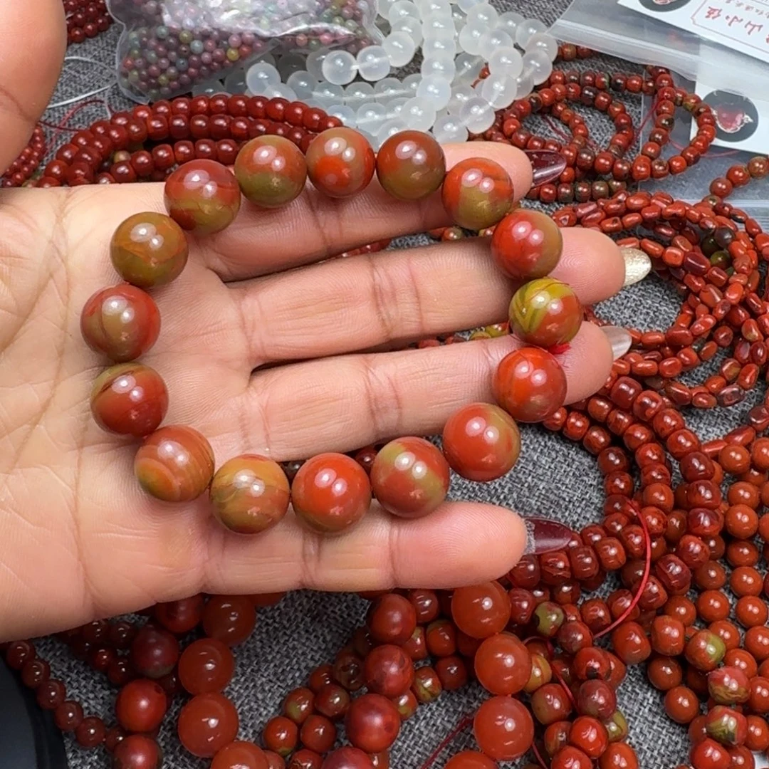 南红玛瑙未镶嵌手链