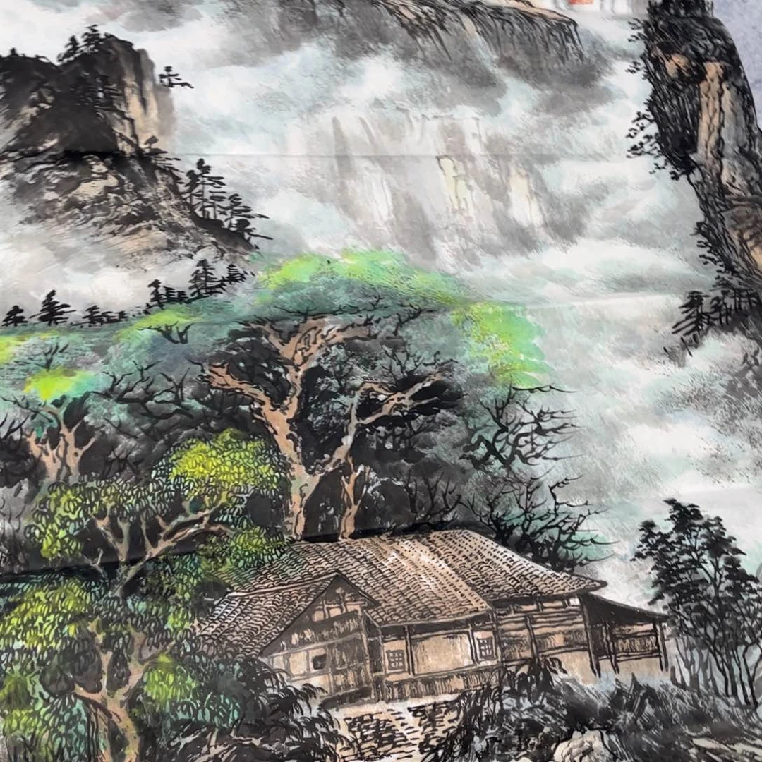 国画12.3纯手绘无边框作品