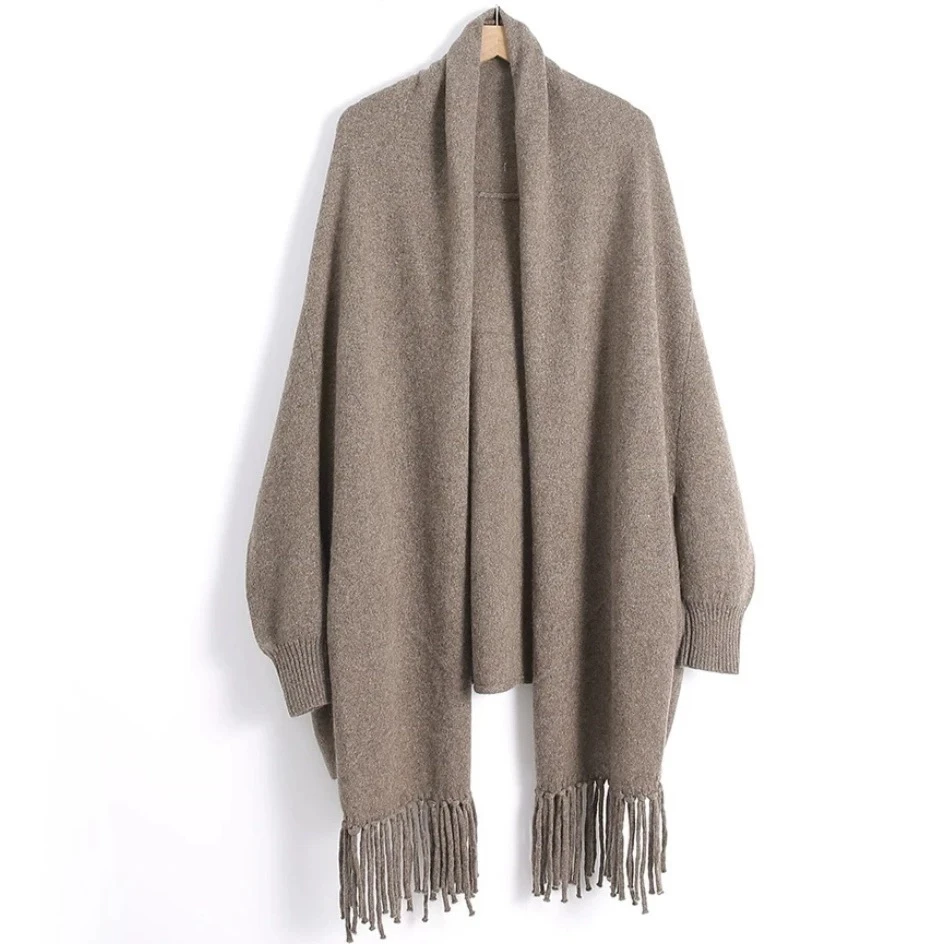 【叶可可专享】牦牛绒拉绒披肩25-2103