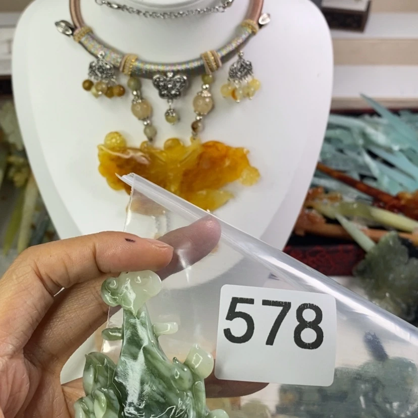 【闪购商品】岫玉发饰合金生发簪