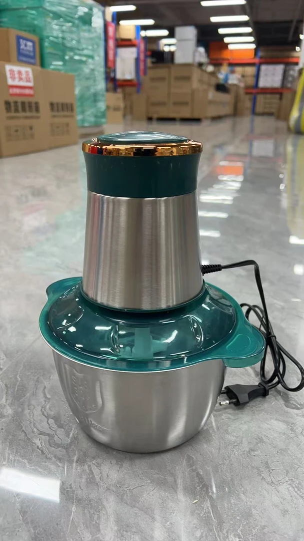 2L小型大容量 家用多功能绞肉机碎菜机打馅神器易清洗狼2随机款式