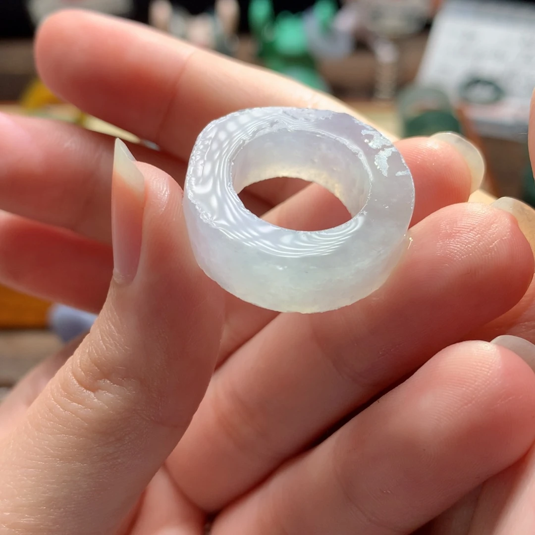 定制翡翠未镶嵌我****了翡翠冰紫 微瑕