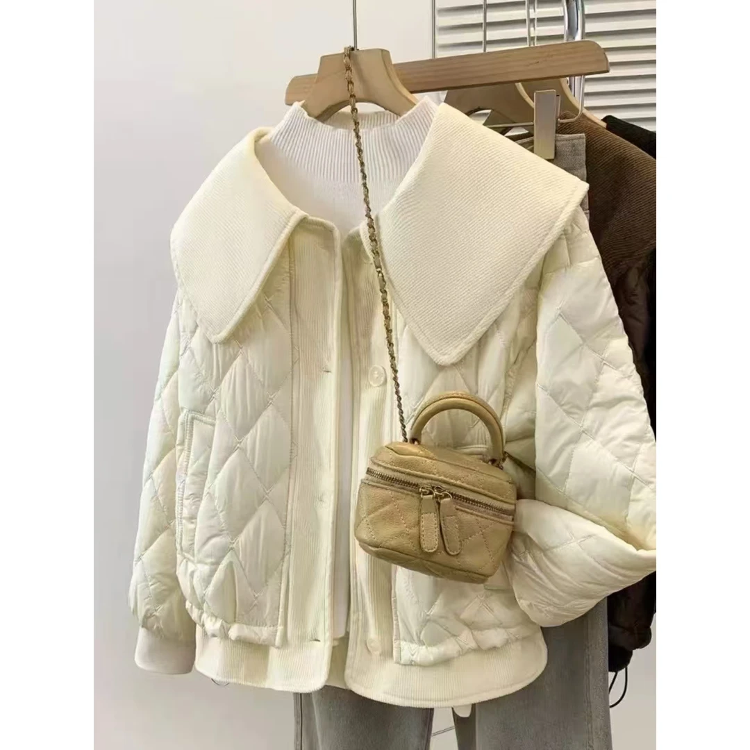 24041-2025年冬季新款时尚洋气显瘦百搭设计感棉服外套