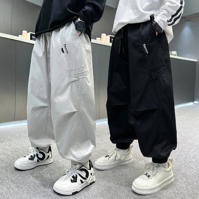 儿童装男童裤子春秋款2025新款中大童工装春季酷帅男孩春装长裤潮