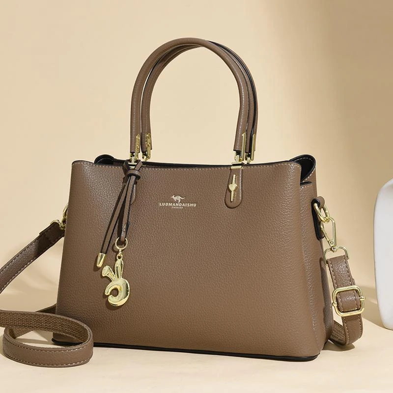 米琦袋鼠女士简约百搭手提包品牌女包2025新款休闲大气时尚斜挎包