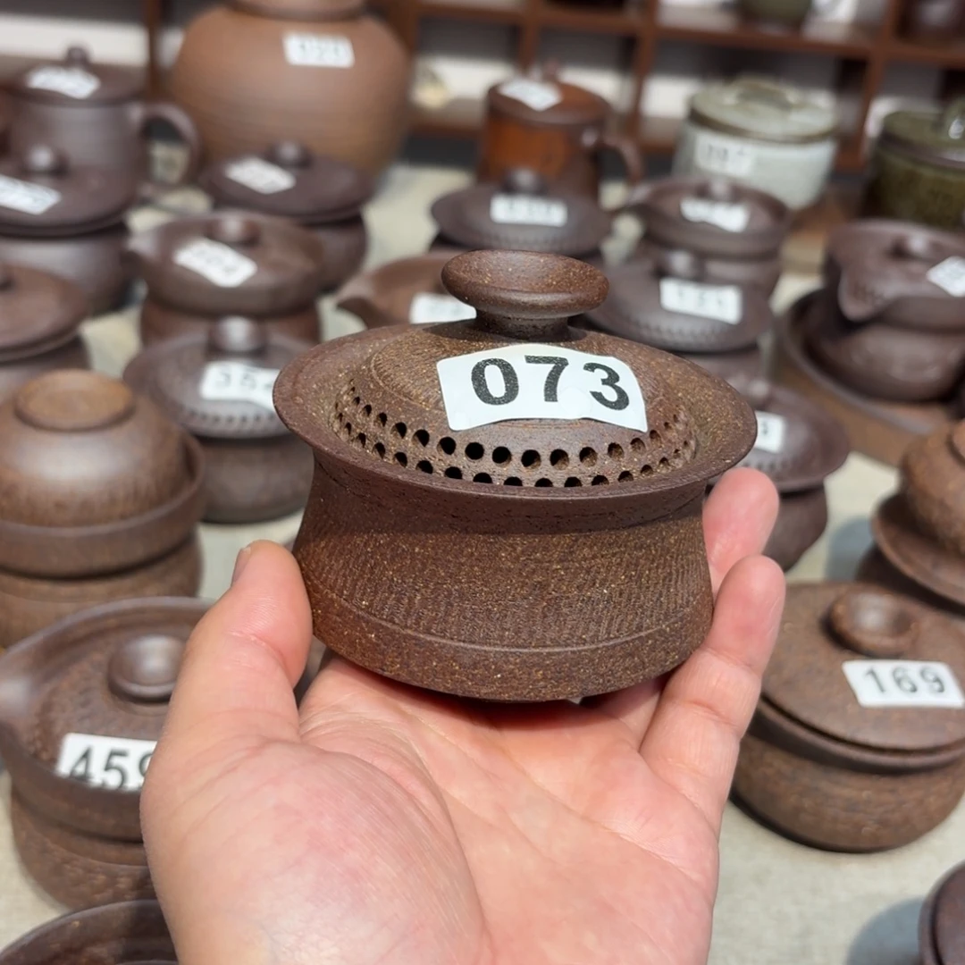 茶具粗瓷茶具素胎无釉盖碗