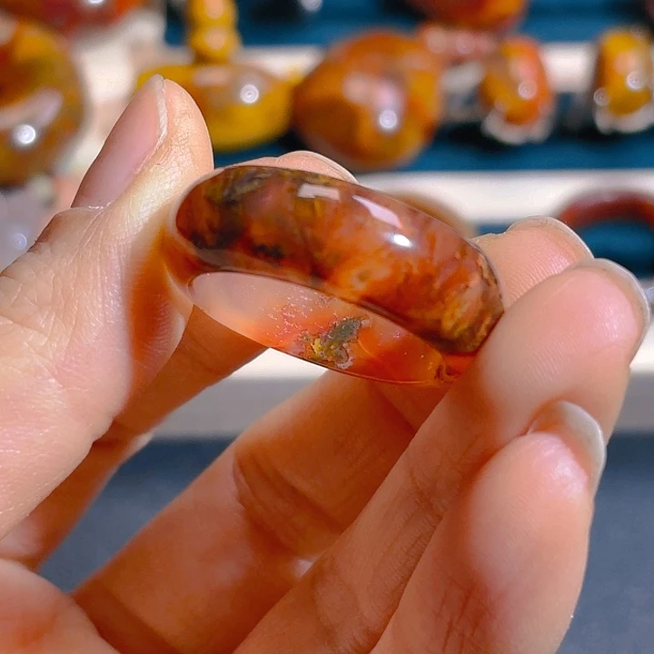 玛瑙/玉髓戒圈未镶嵌天***福