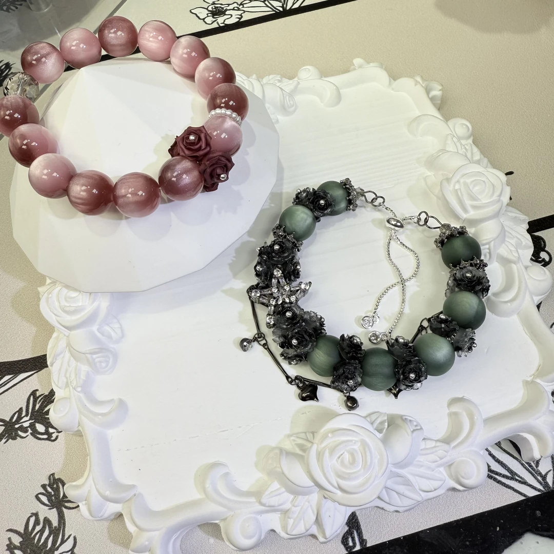 直播间扣号成品DIY软胶花手链