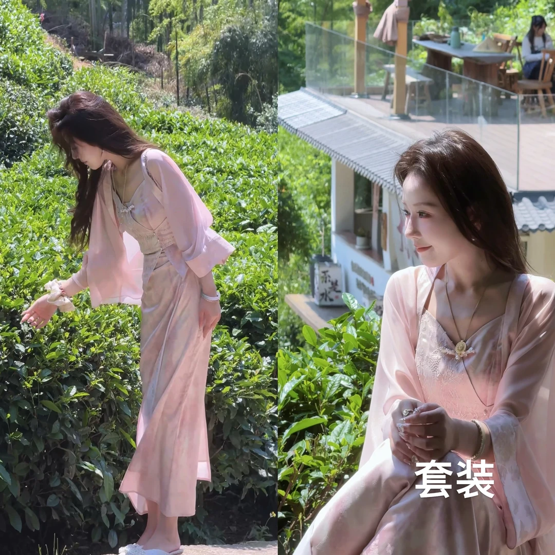 【婷婷】《花好月圆》刺绣吊带国风套装 TTY2SX376【Q】