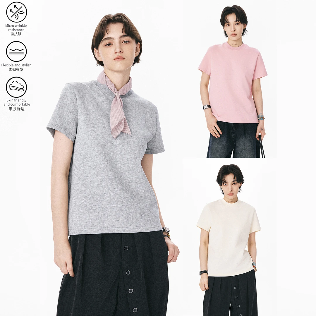 SAMEUOO散养文化「小彩派对」夏日绝美短袖t恤女修身正肩情侣t恤