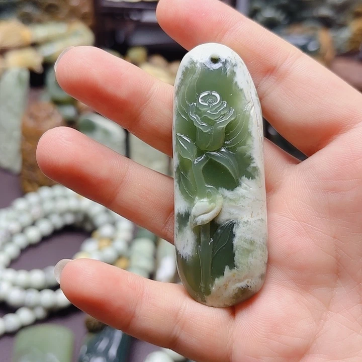 岫岩河磨玉（透闪石质玉）未镶嵌挂件