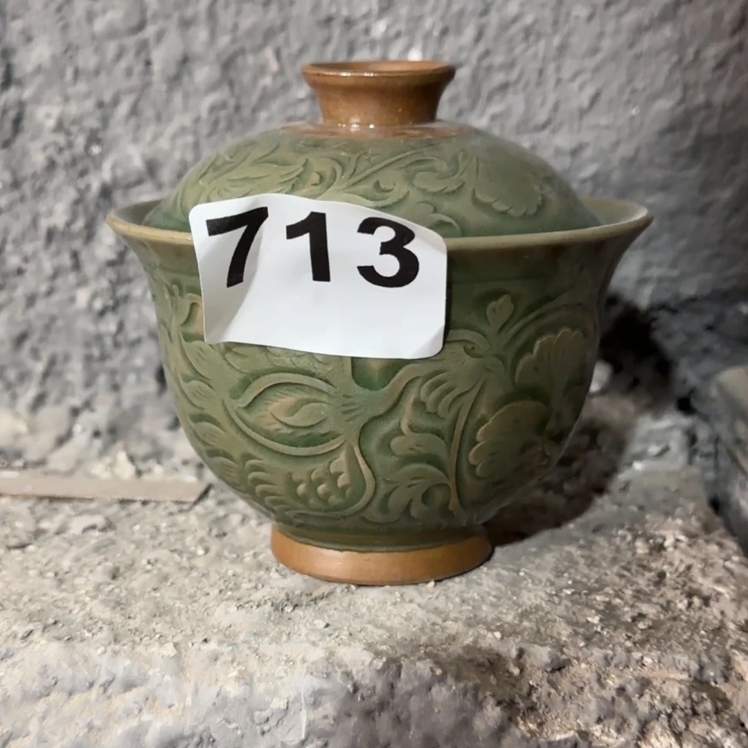 用***0耀州窑手工盖碗微瑕福利