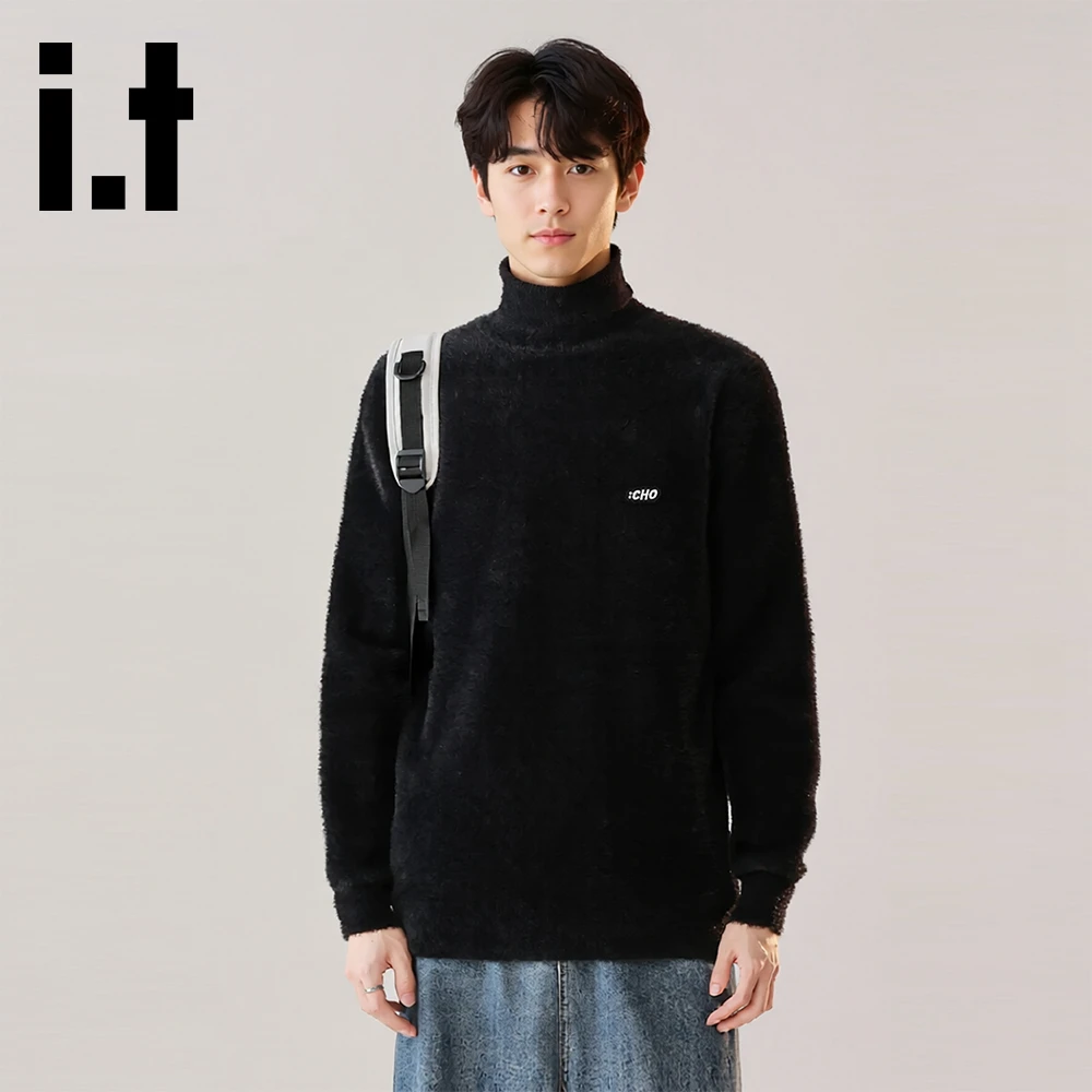 it:CHOCOOLATE美式潮牌高领毛衣男秋冬季内搭保暖休闲百搭打底衫