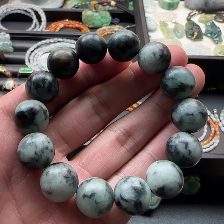 翡翠未镶嵌颈饰老料特色手串