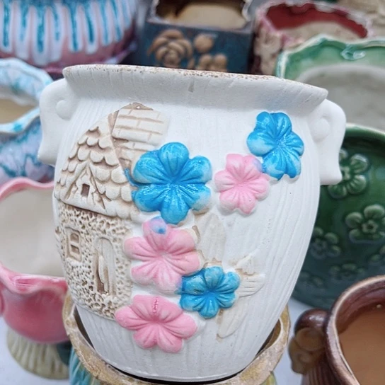 多肉绿植陶瓷花盆9.9包邮，有空