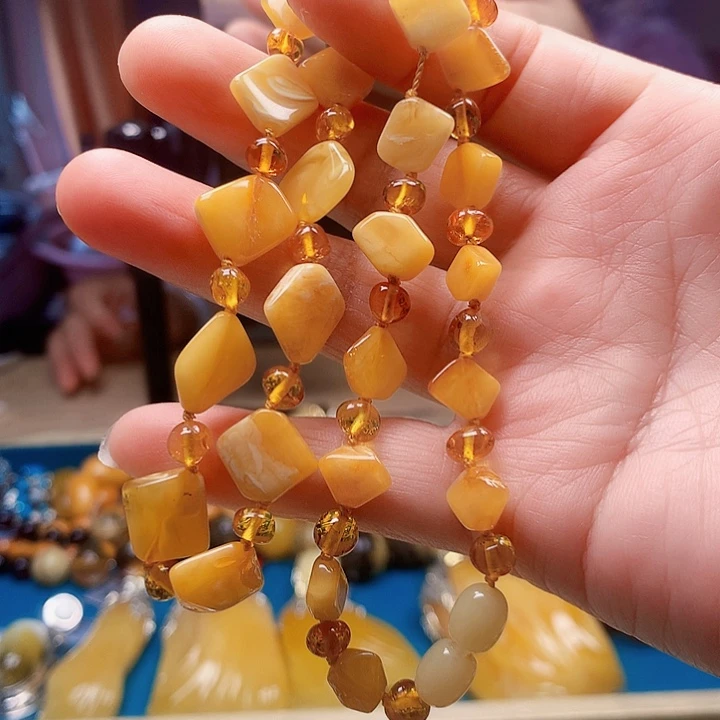 未镶嵌颈饰琥珀波兰设计款琥珀蜜蜡
