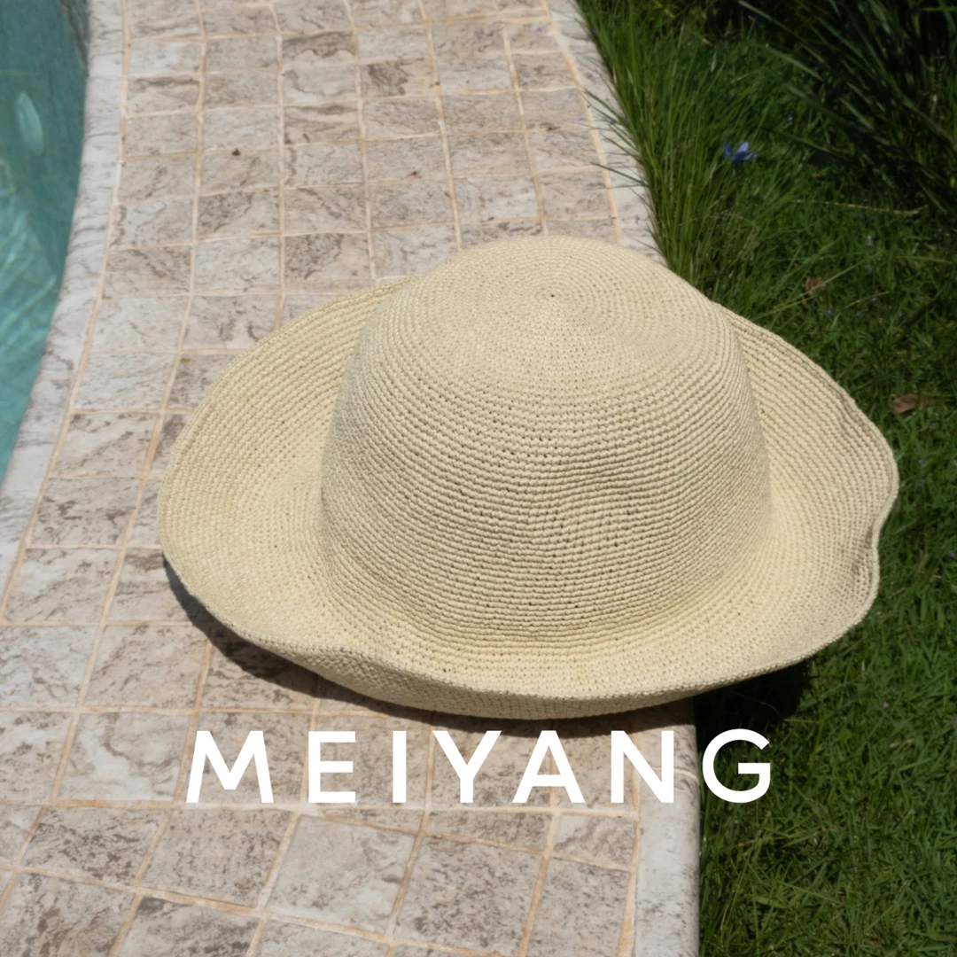 A美洋MEIYANG【商场同款】 赫本草帽 天然纸草编织可折叠遮阳-周五