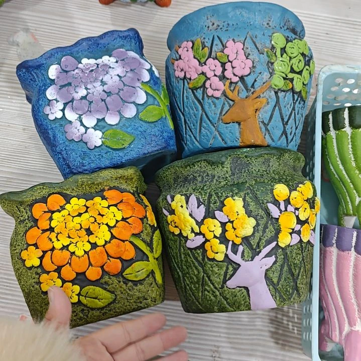 红陶吸水透气的白陶花盆凑满12发货