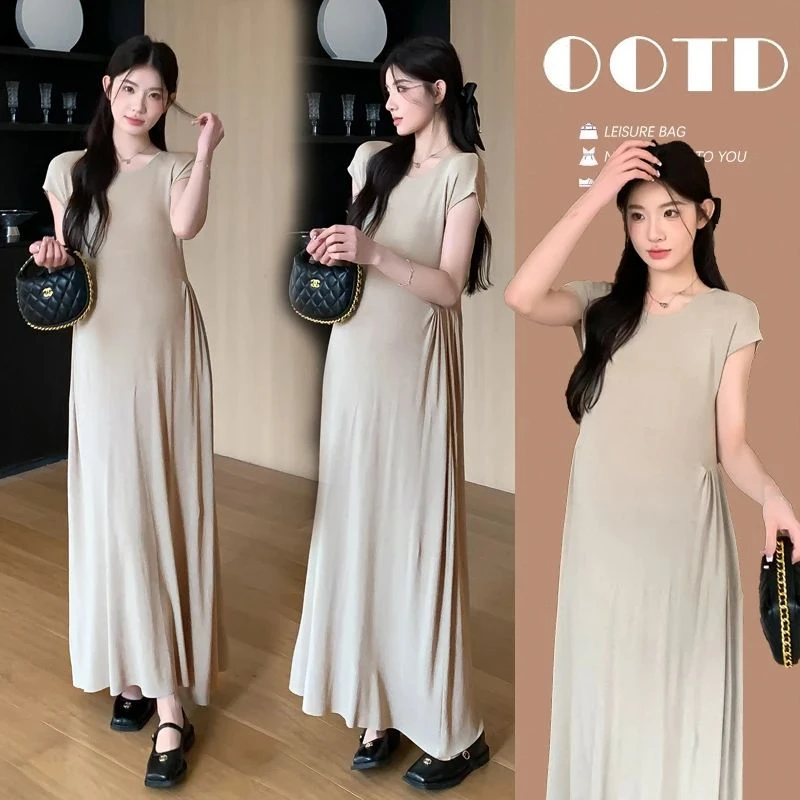 孕妇装高品质曲珠孕妇连衣裙韩版显瘦长款针织孕妇裙