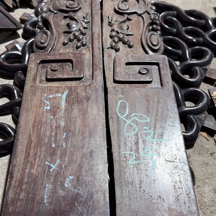 过***洲红酸枝木类红木花板