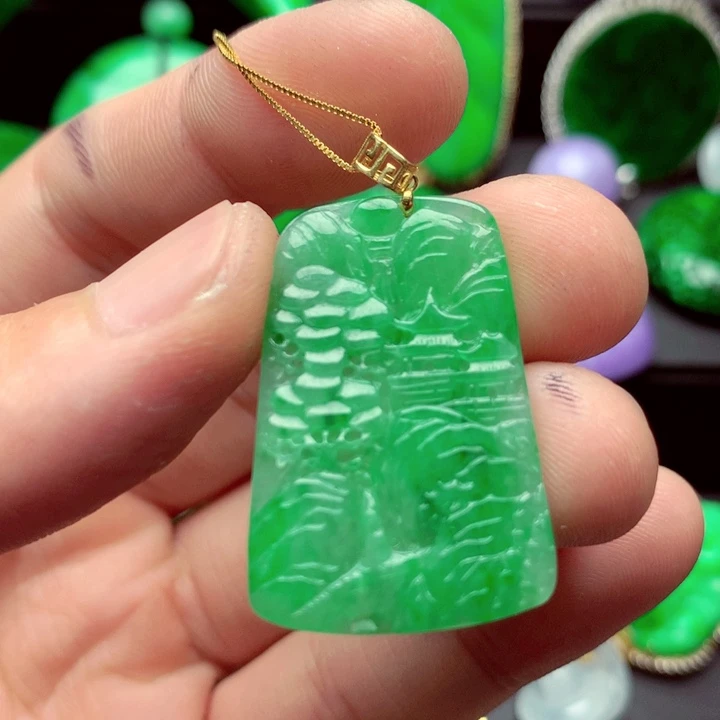 翡翠未镶嵌吊坠(不含链)