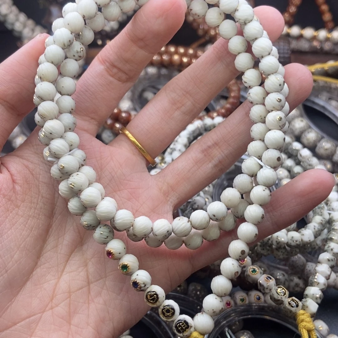 M****星月菩提吊坠拉丝雕刻108