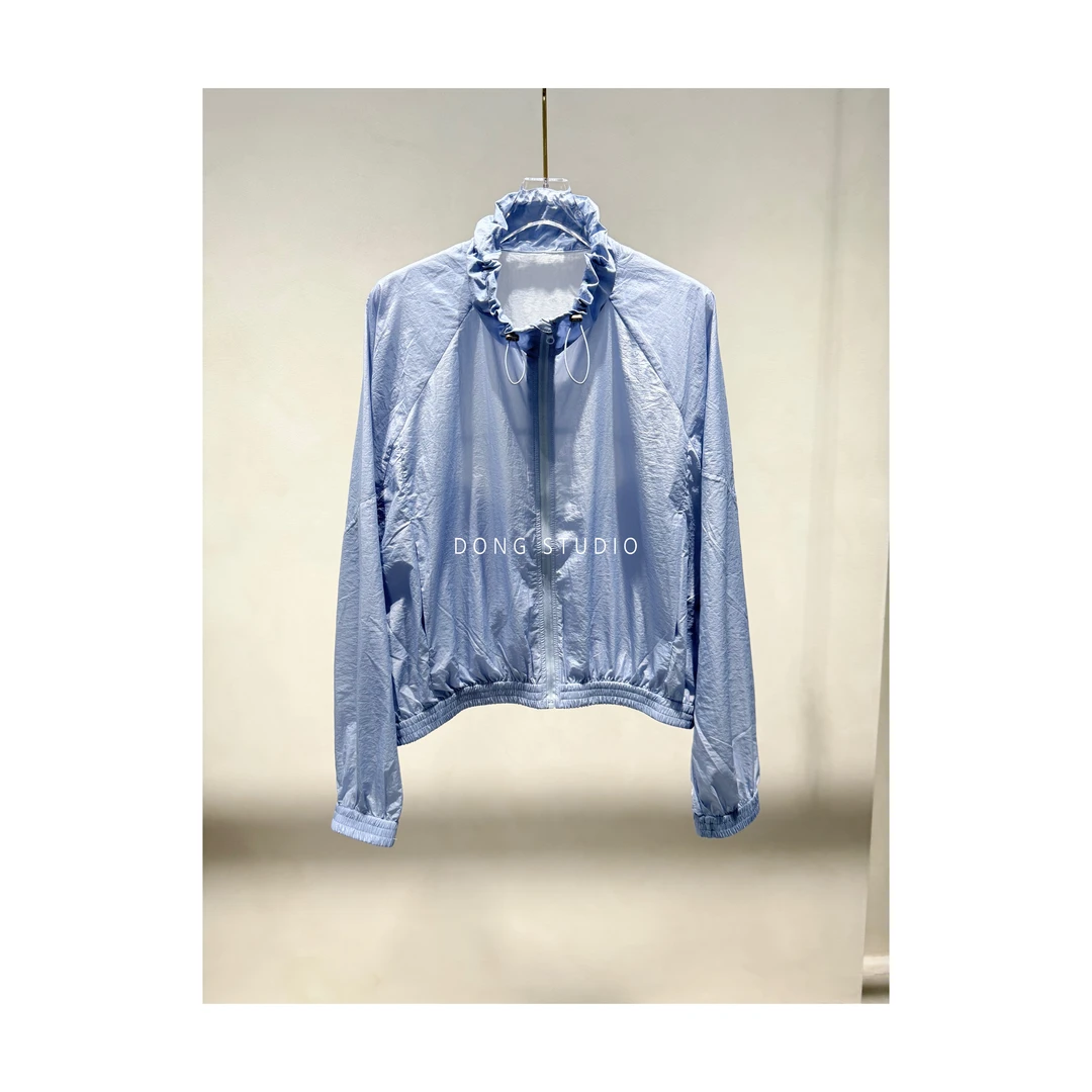 蓝色S尺码，捡漏*夏日防晒短外套I5943