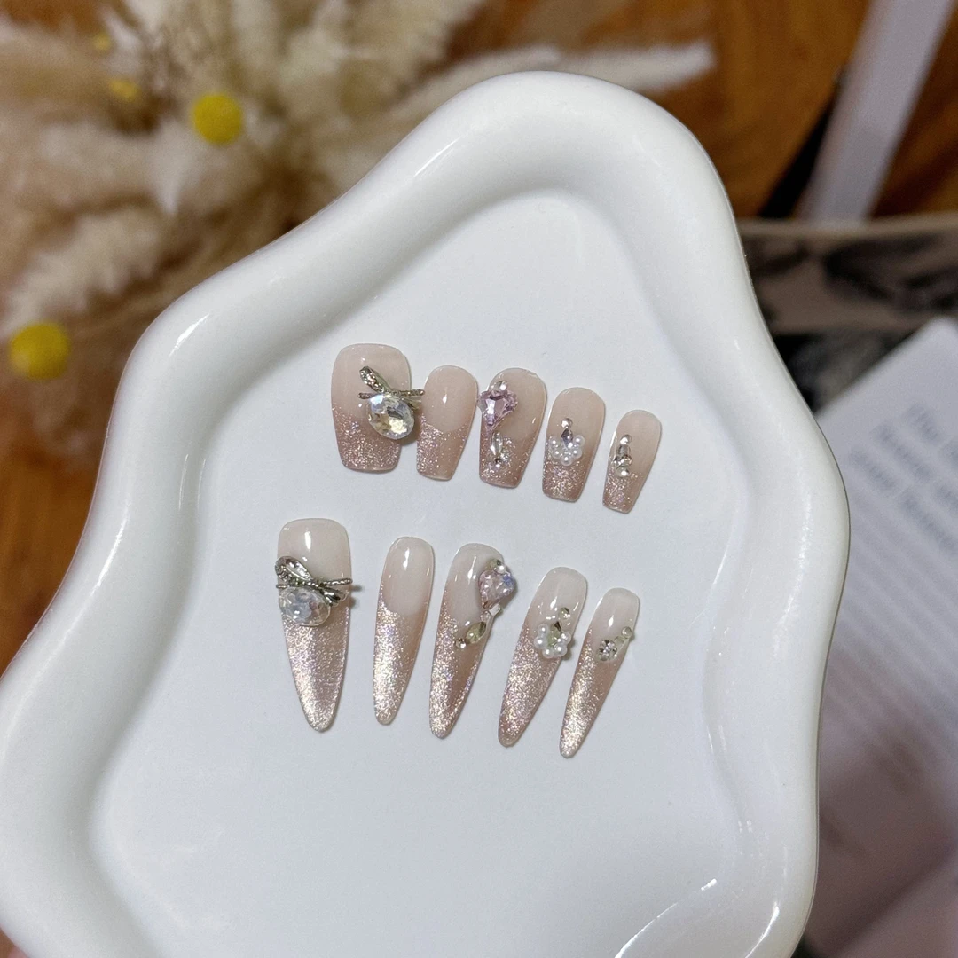 Mz【满野】超闪气质轻奢高级感纯手工穿戴甲