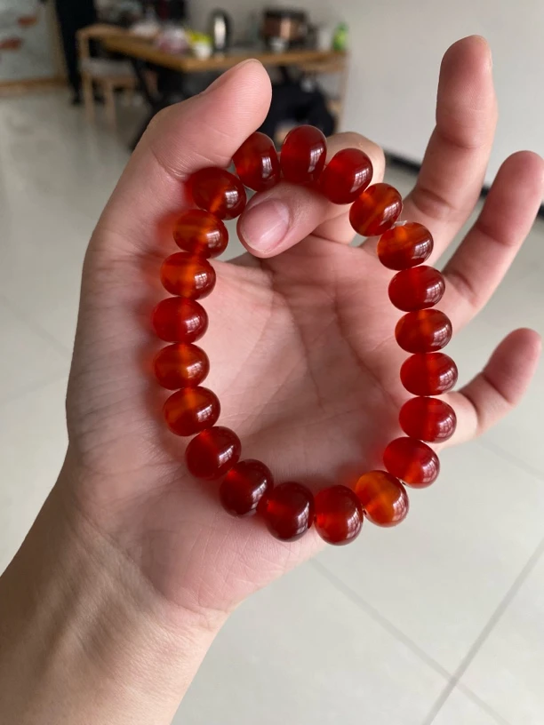 算盘珠北红玛瑙手串