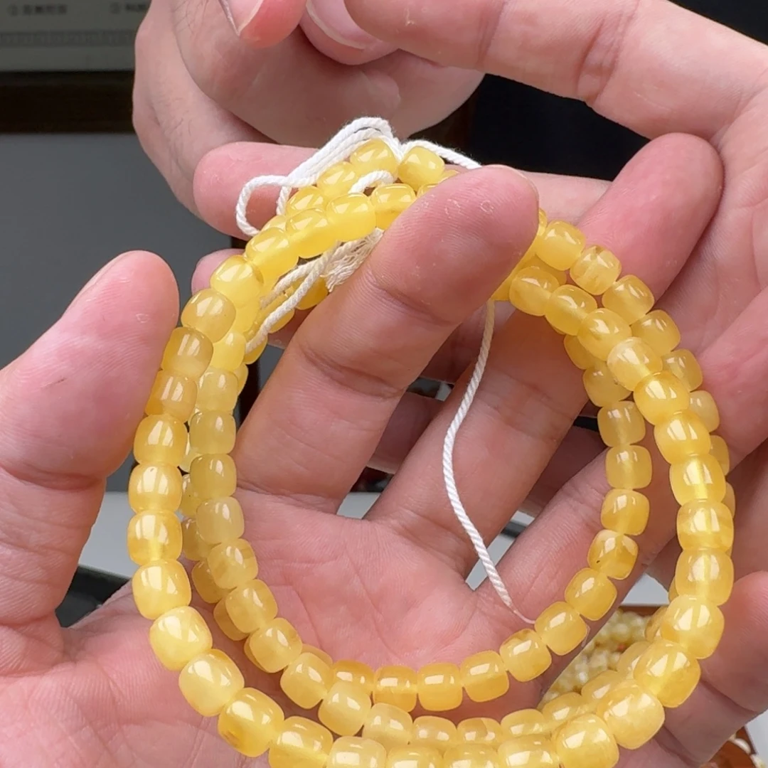 蜜蜡未镶嵌手链多样性发其一