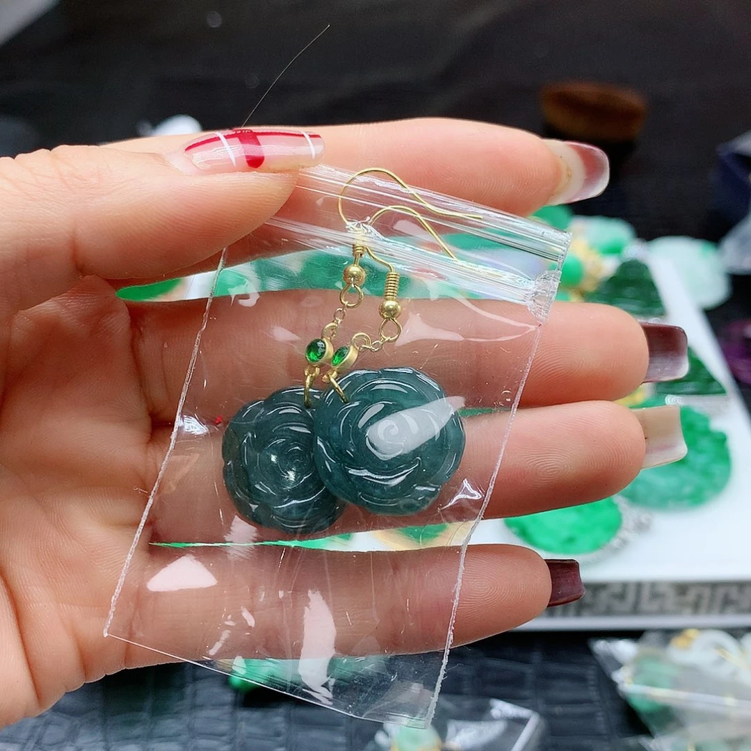 【闪购商品】翡翠耳饰未镶嵌，