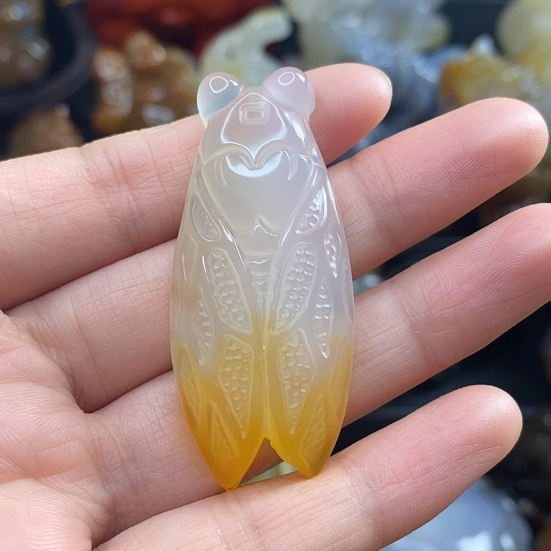 玛瑙/玉髓未镶嵌吊坠