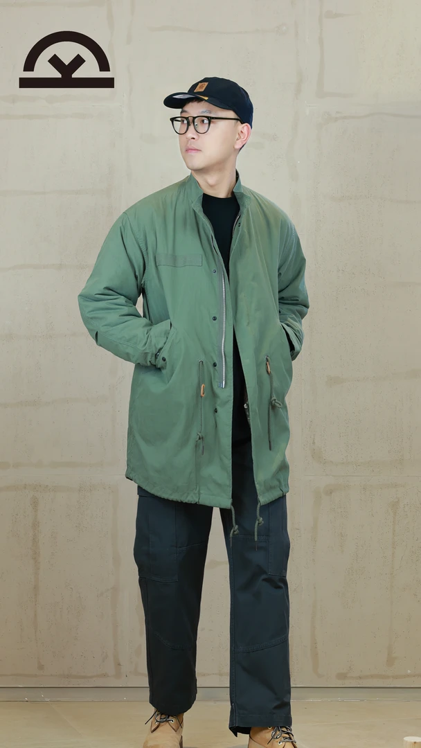 Chill Vbs鱼尾派克军绿色大衣