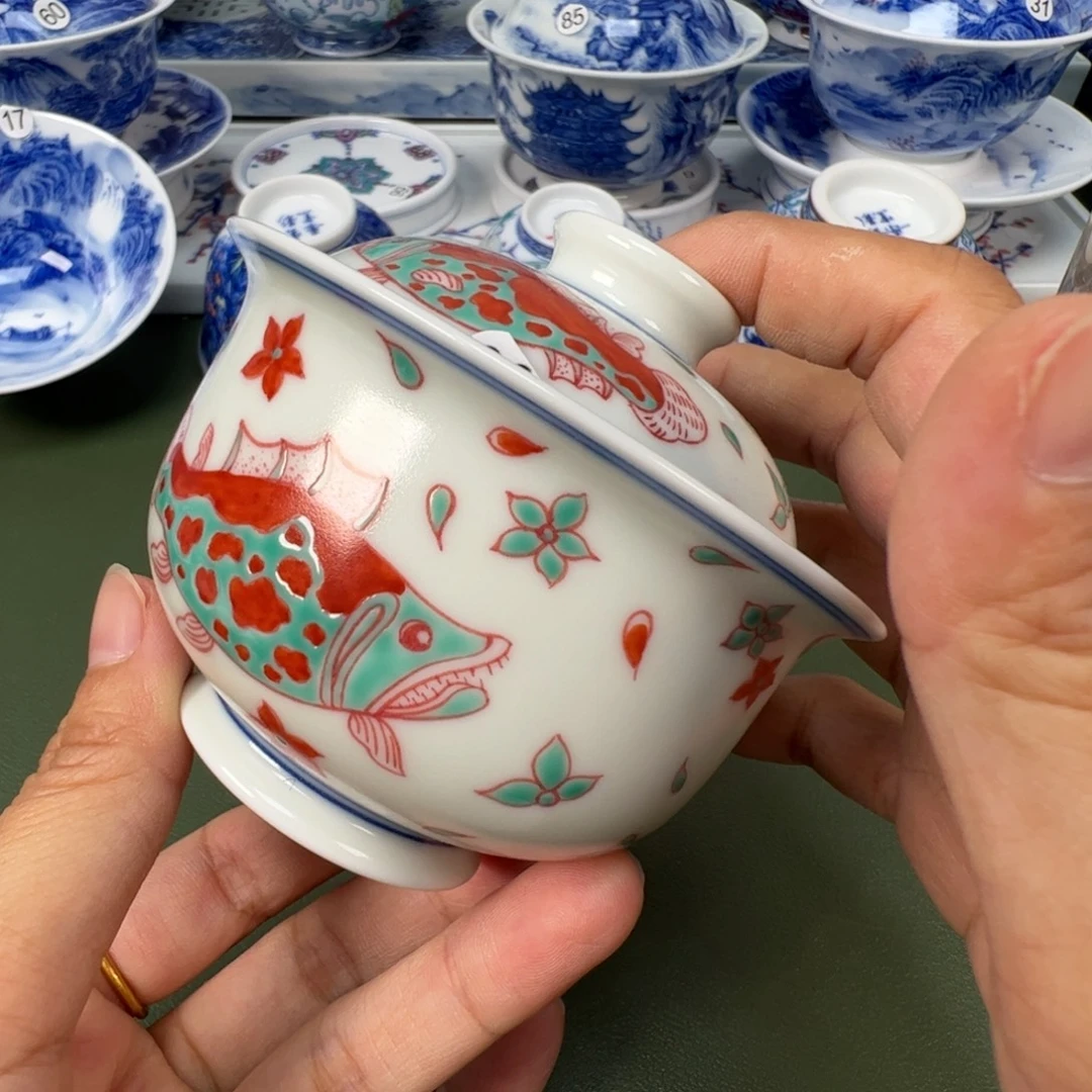 陶瓷景德镇纯手工纯手绘茶具木木29