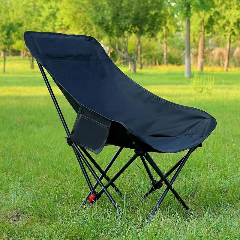 月亮户外折叠椅折叠便携椅子高背露营钓鱼凳子野餐半躺椅午休靠背