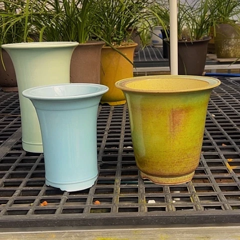 摆件紫****李天青色和绿釉雅光