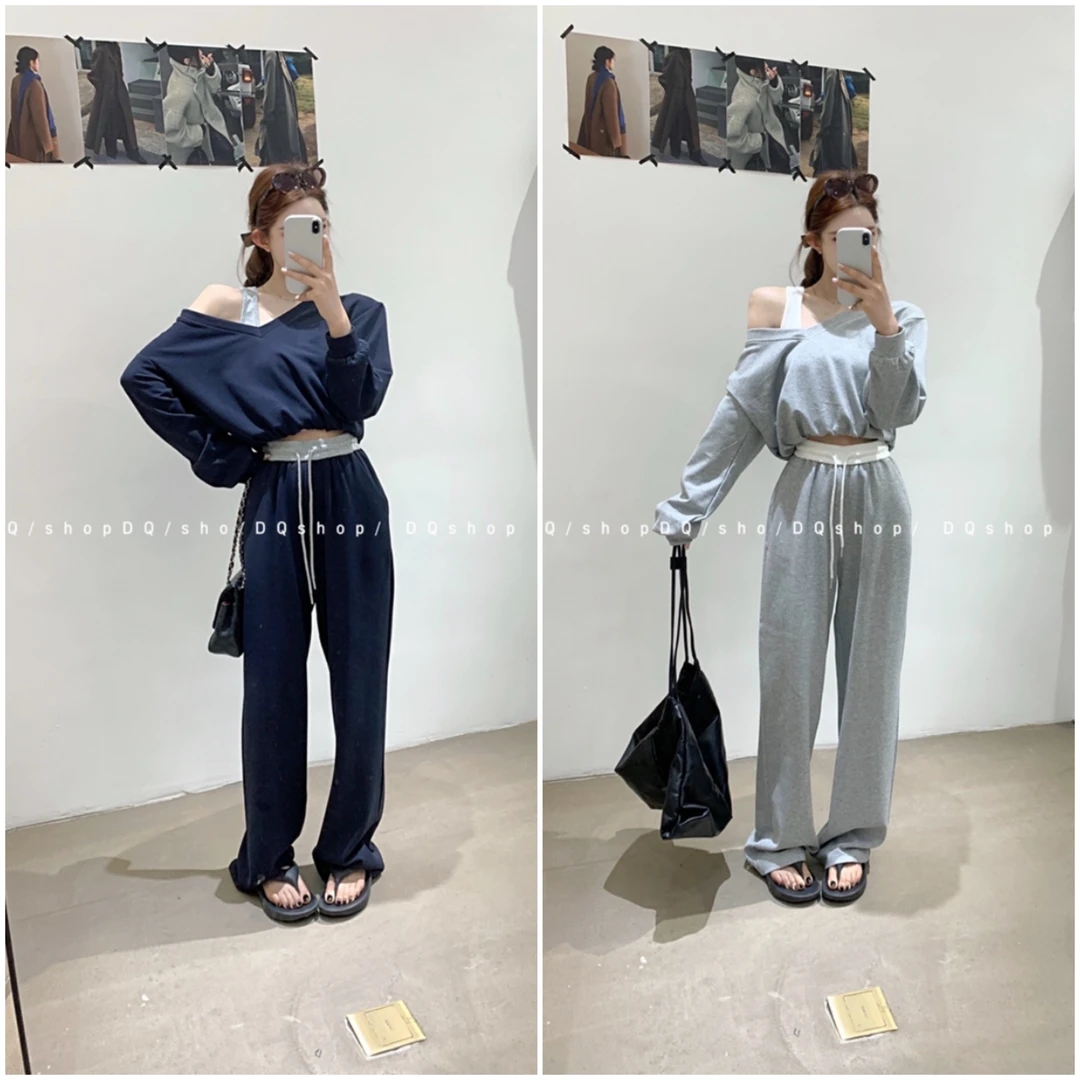 【 圣马丁周末】 假两件慵懒套装