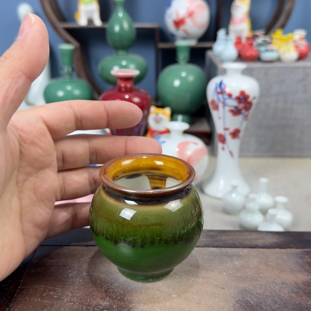 陶瓷手工小花器摆件