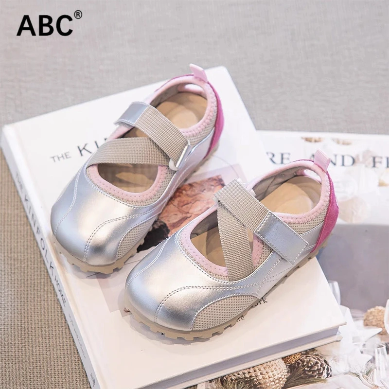 ABC女童芭蕾风德训鞋2025春夏新款女孩玛丽珍运动鞋浅口公主单鞋