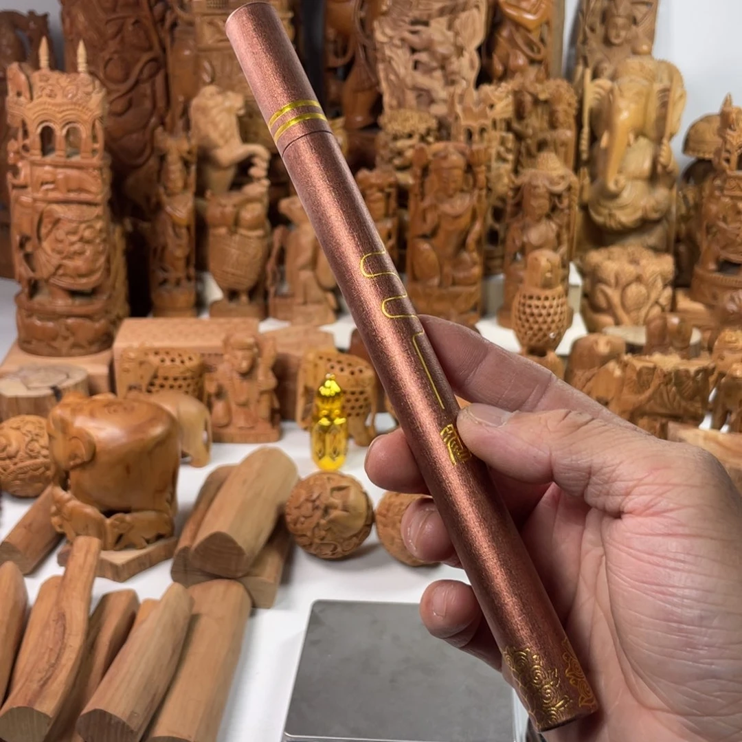 收***事檀香木把件老山檀香