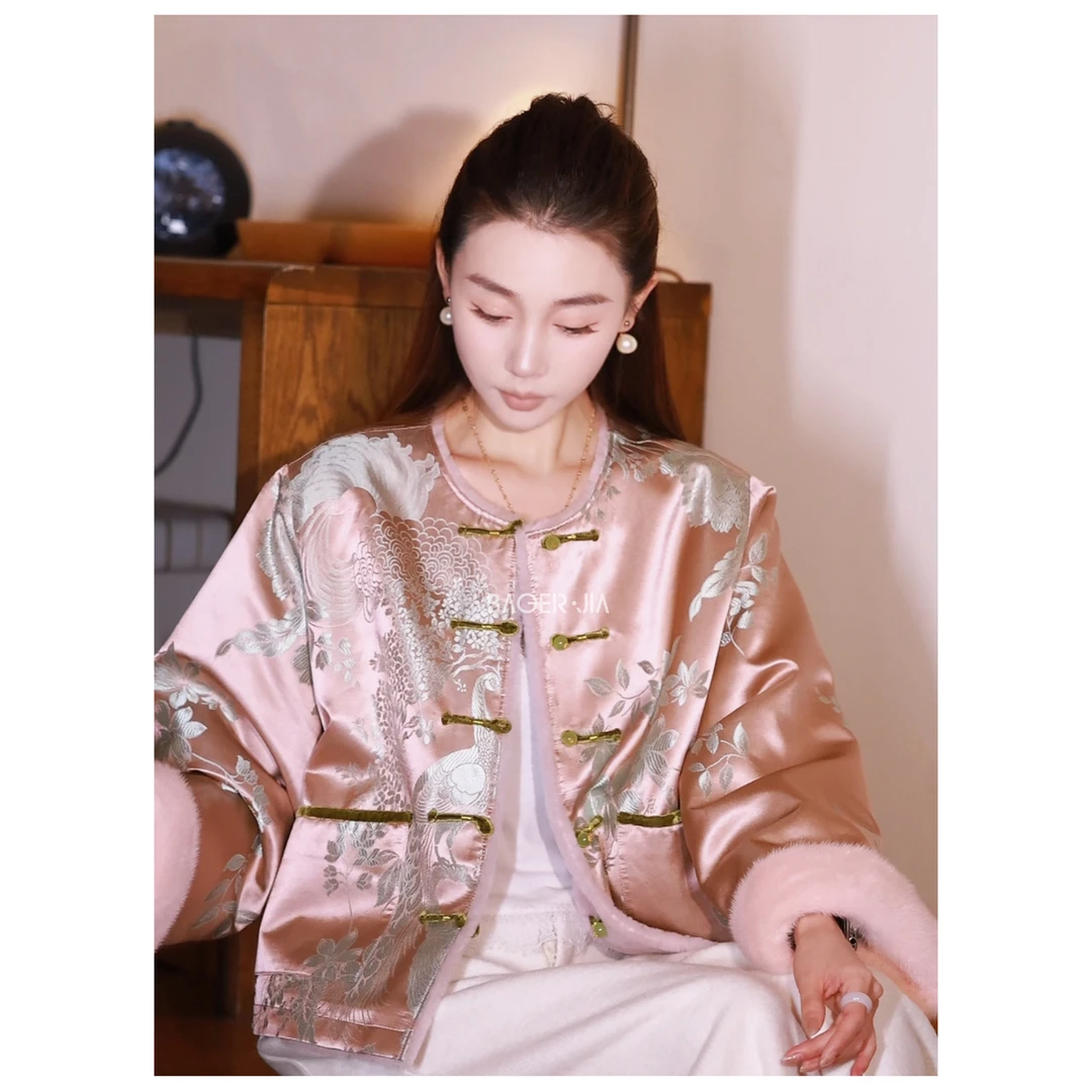 42-【传承/初见】宝儿家含幂BA143225410水貂毛皮毛一体保暖汉服