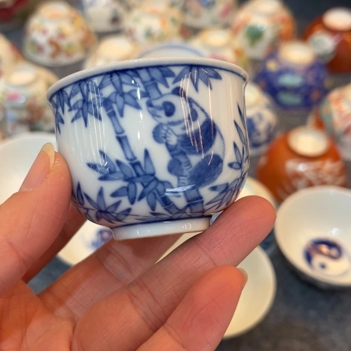 手绘茶杯盖碗陶瓷