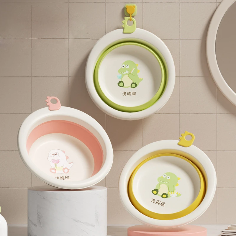 婴儿洗脸盆可悬挂新生儿童洗屁股洗脚盆宝宝专用初生可折叠小盆子