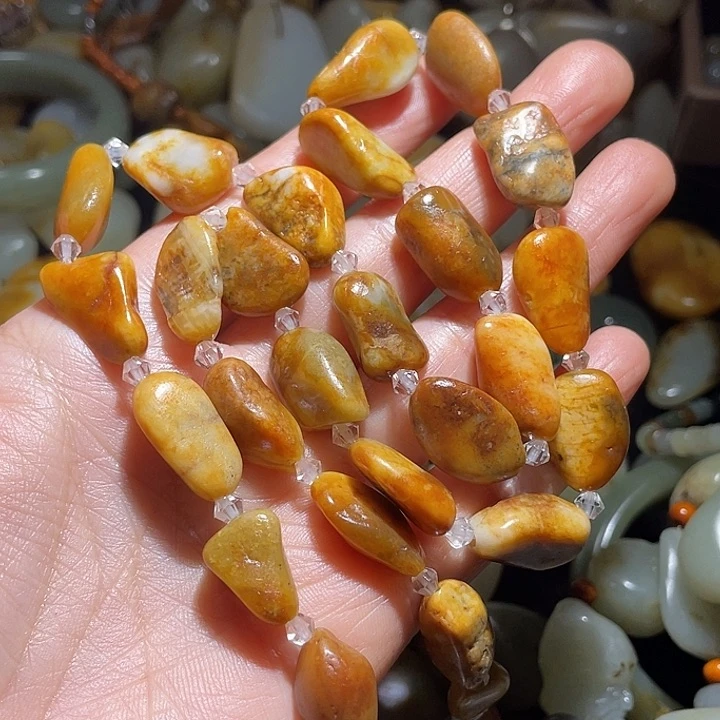 未镶嵌手链和田玉玉**波