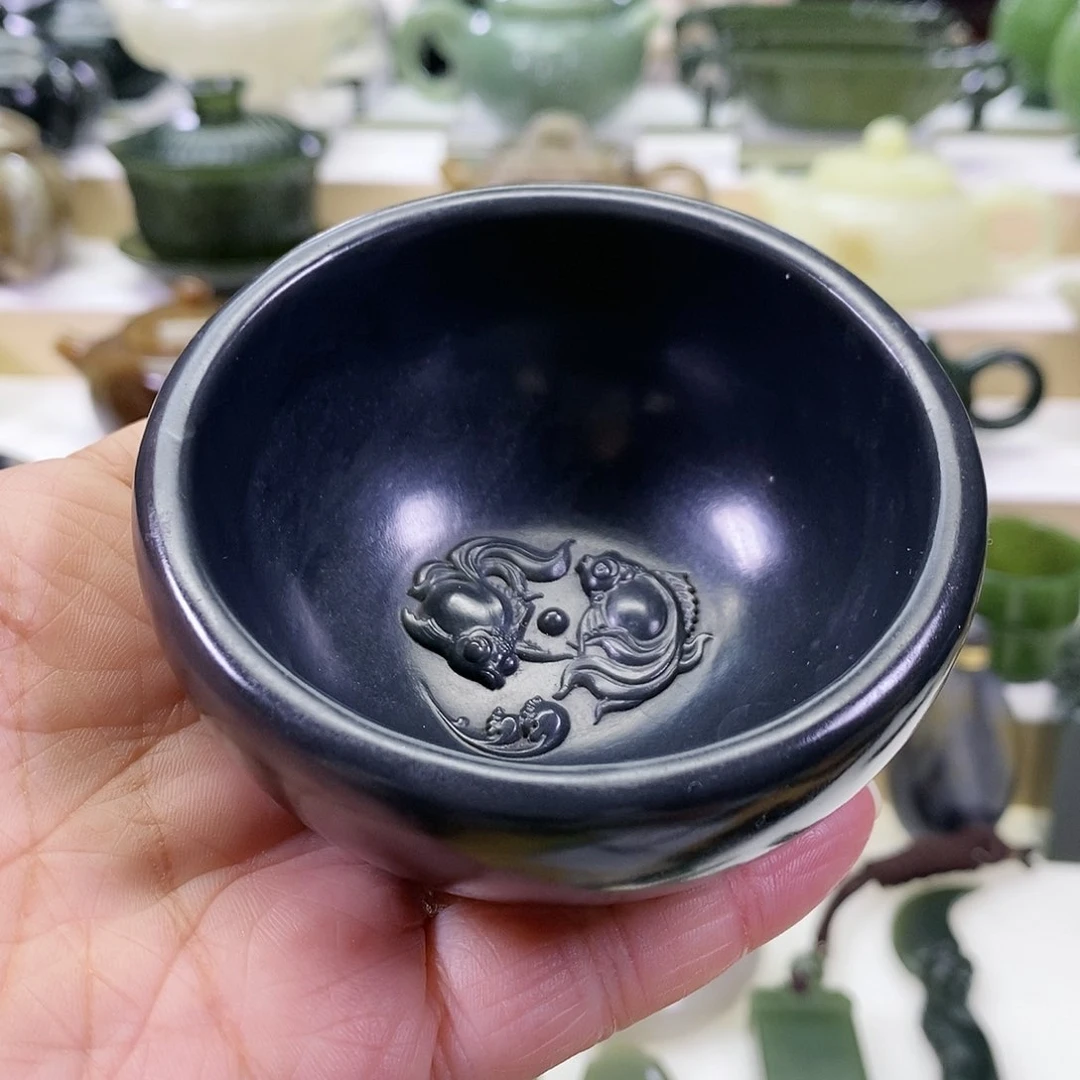 和田玉茶盏未镶嵌120ml