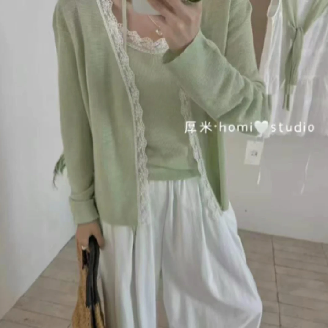 百搭通勤长袖厚款纯色时尚毛衣夏季针织衫薄款毛针织衫宽松型