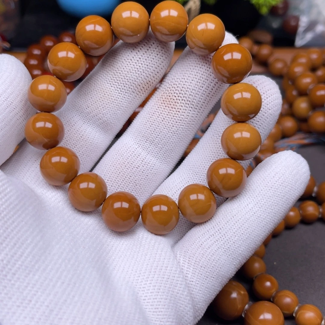 浅***色橄榄核手串/手链广西古树铁核1.3+福利